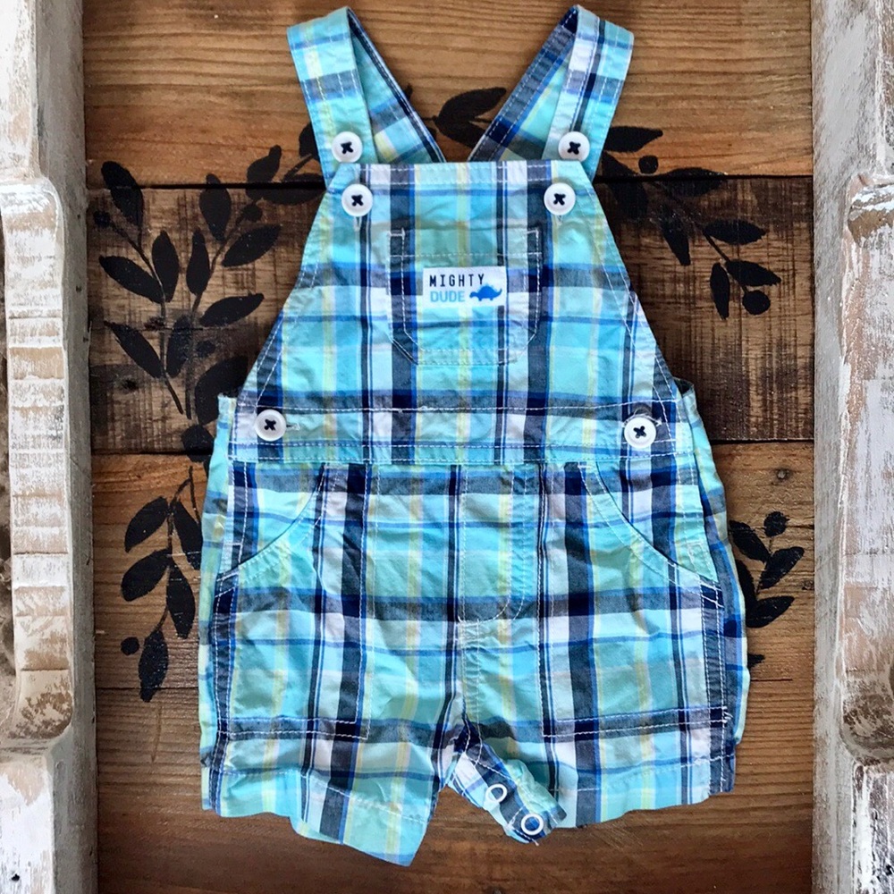Baby boy plaid overalls-Child of Mine by Carter’s